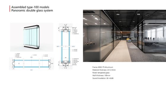 Un buon prezzo. Top Supported Modern Aesthetics Office Glass Partition Wall with Space Optimization in linea