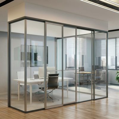 comprare Divisori Cornice di alluminio scorrevole muro divisorio in vetro a doppio vetro per ufficio online manufacture