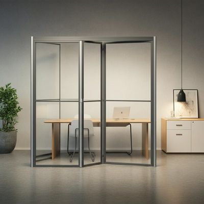comprare Traccia di alluminio ufficio panoramica vetro divisori muro per piegare mobile online manufacture