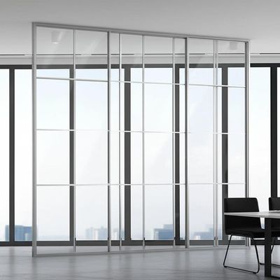 Un buon prezzo. Office Glass Partition Wall with 108mm/90mm Thickness Up to 3000mm Height and 1200mm Grid Width for Aluminum Frame in linea
