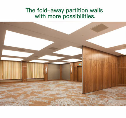Un buon prezzo. Wooden Finish Movable Partition Wall with 304 Stainless Steel Roller and Dupont POM Roller for Office Framed Construction in linea