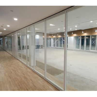 Muro divisorio in vetro a telaio di alluminio singolo per sala riunioni di ufficio