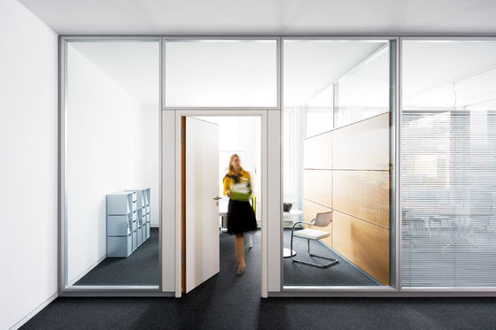 Divider Screen Frame Aluminum Glass Partition Wall Per Sala Multifunzione