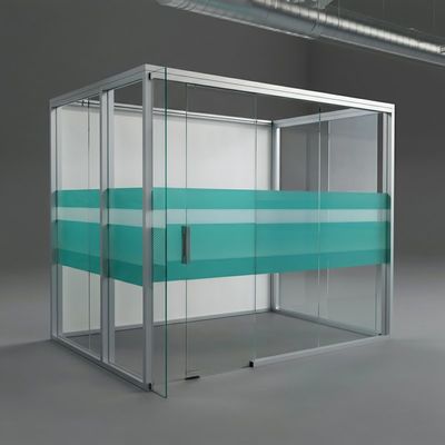 Un buon prezzo. Funzionale e elegante muro divisorio in vetro per uffici in alluminio a cornice per uffici moderni in linea