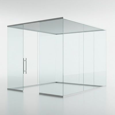 Un buon prezzo. Spessore di 100 mm Soluzioni di divisori e divisori per ufficio in vetro senza cornice moderno in linea