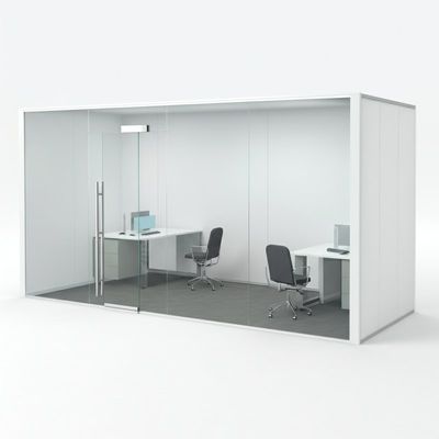 Un buon prezzo. Vista completa Pareti divisorie di vetro per ufficio Cornice in alluminio Parete divisoria fissa in vetro in linea
